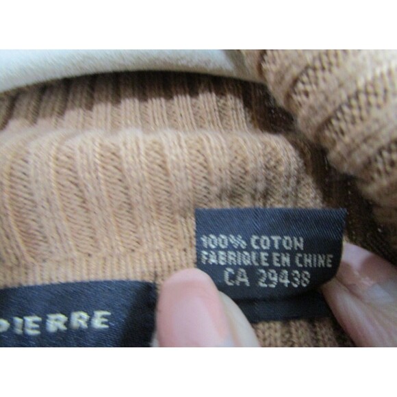 Jeanne Pierre Womens Turtle Neck Sweater Medium Gold Brown Vintage - Picture 6 of 11
